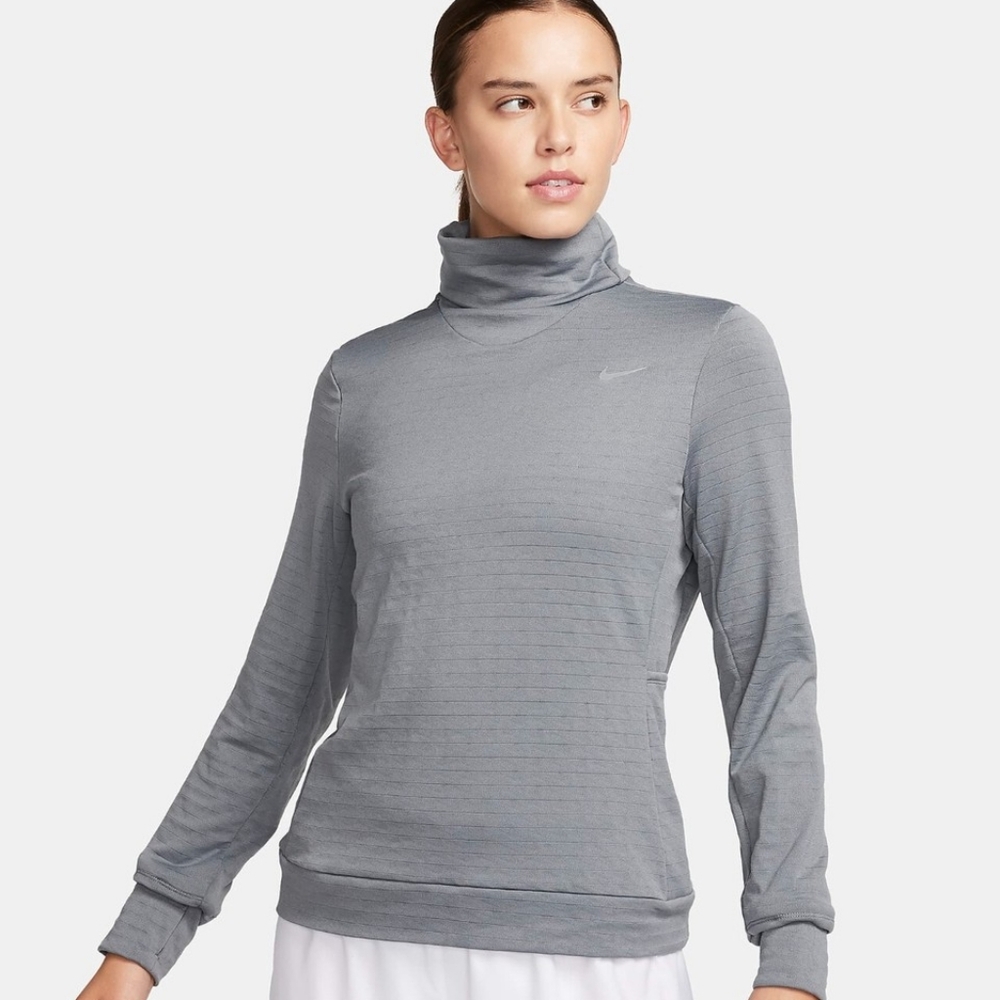 Nike Women's Therma FIT Swift Element Turtleneck Running Top NWT Size XS (Grey)